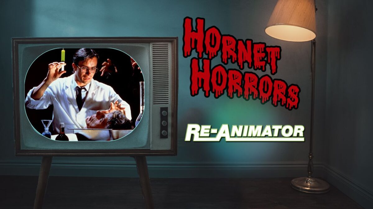 One of many adaptations of the works of horror author H.P. Lovecraft, 1985's "Re-Animator" manages to also be one of the best. A great example of an 80's cult classic, this flick has all the blood and cheesiness you could want. (Graphic created in Canva by Ariel Caspar, Image courtesy of Empire Pictures)
